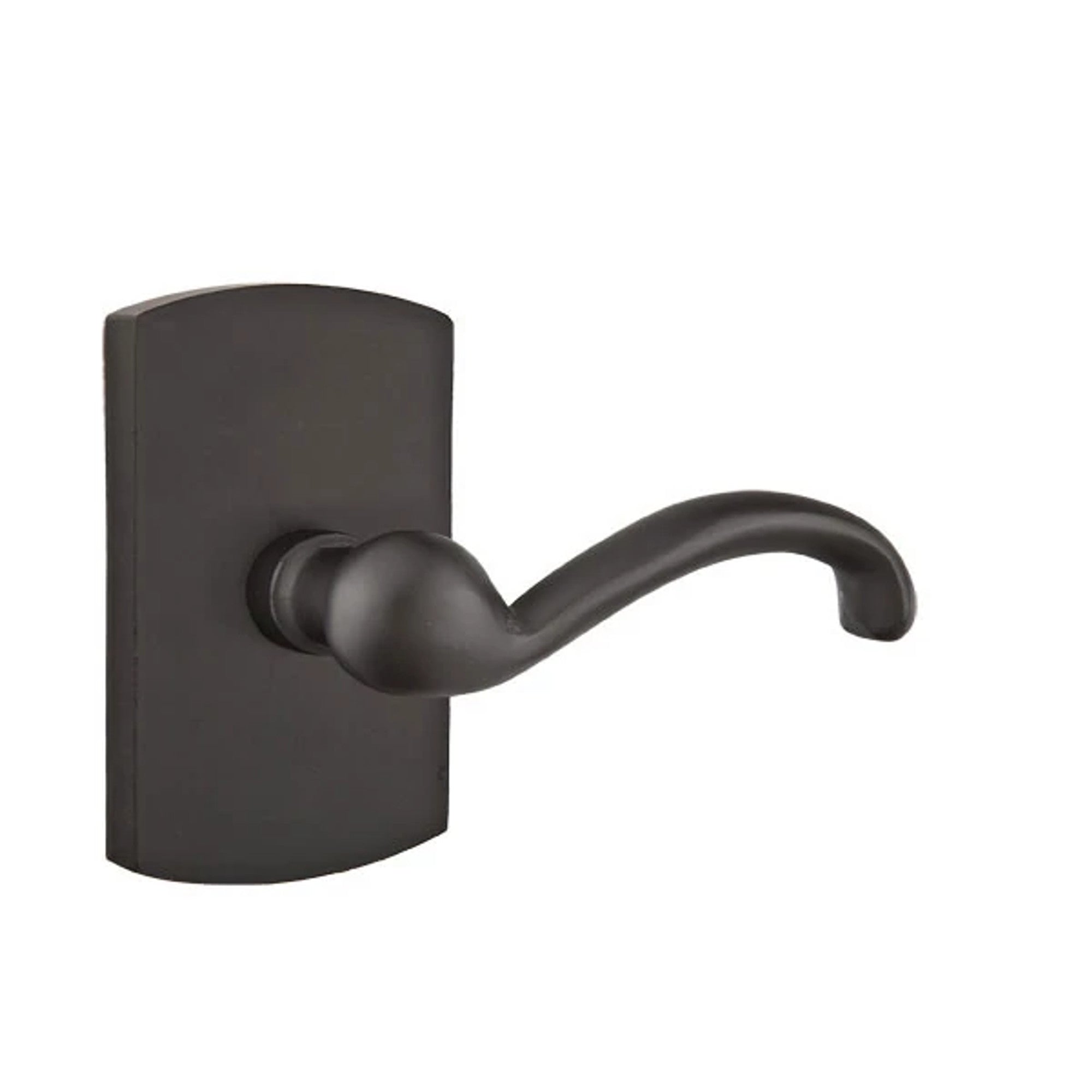 Emtek Teton Lever with #4 Rosette in Flat Black Bronze