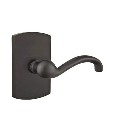 Emtek Teton Lever with #4 Rosette in Flat Black Bronze