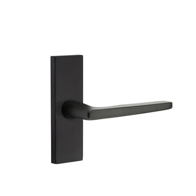 Emtek Hermes Lever with Stretto 1-1/2" x 5" in Flat Black