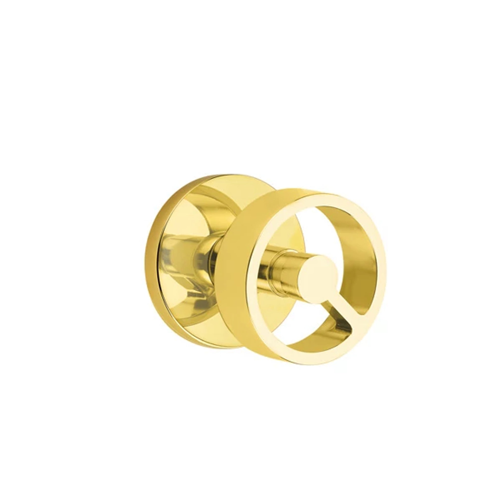 Emtek Spoke Knob with Disk Rosette in Unlacquered Brass