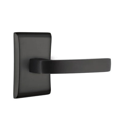 Emtek Breslin Lever with Neos Rosette in Flat Black