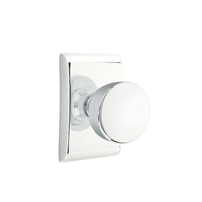 Emtek Laurent Knob with Neos Rosette in Polished Chrome