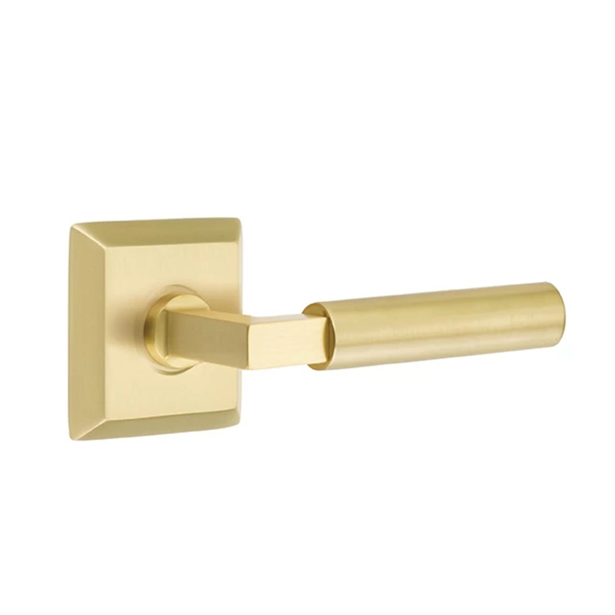 Emtek Hercules Lever with Quincy Rosette in Satin Brass