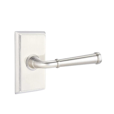 Emtek Merrimack Lever with Rectangular Rosette in Satin Nickel