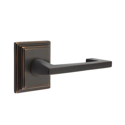 Emtek Argos Lever with Wilshire Rosette in Oil Rubbed Bronze