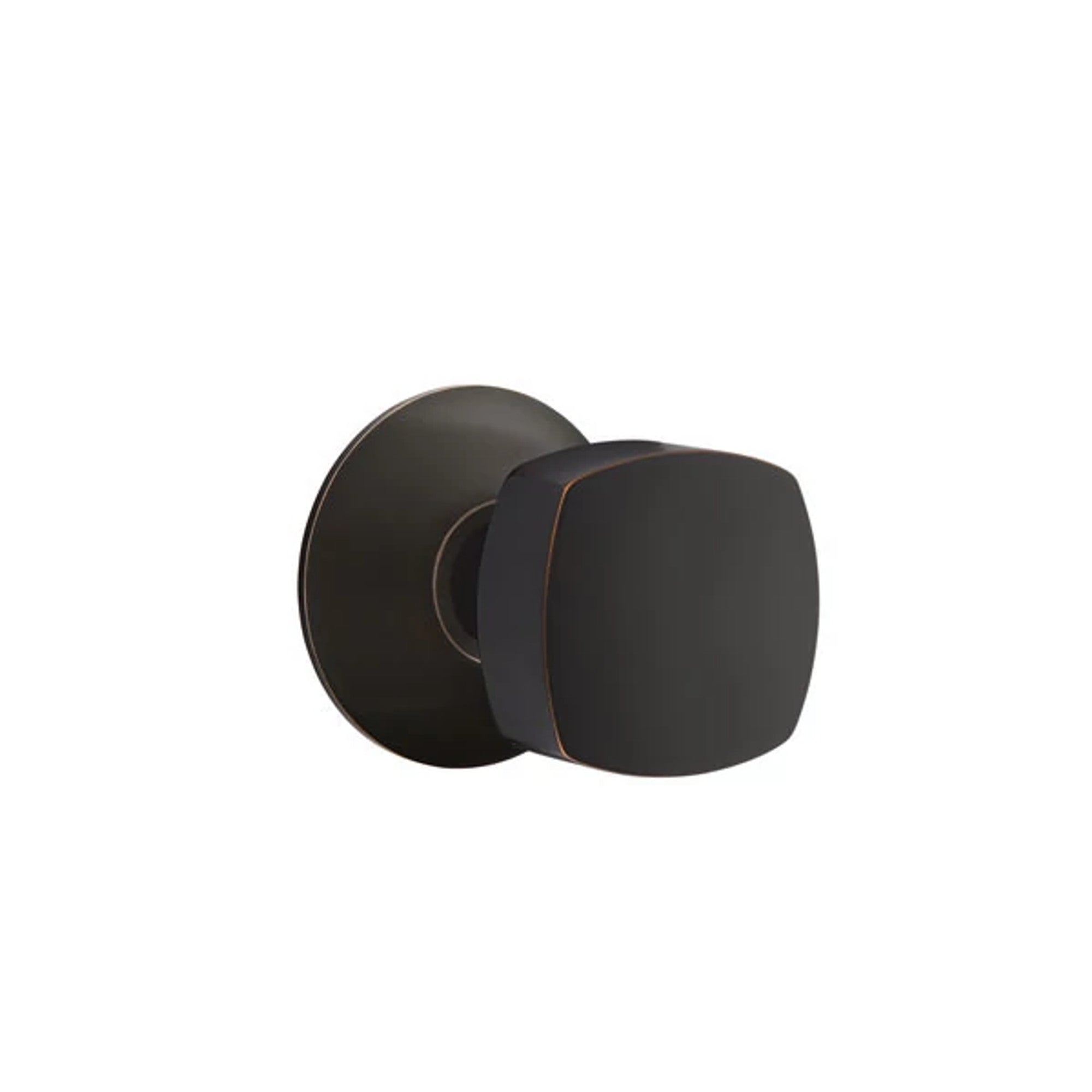 Emtek Freestone Knob with Modern Rosette in Oil Rubbed Bronze