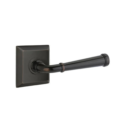 Emtek Merrimack Lever with Quincy Rosette in Oil Rubbed Bronze