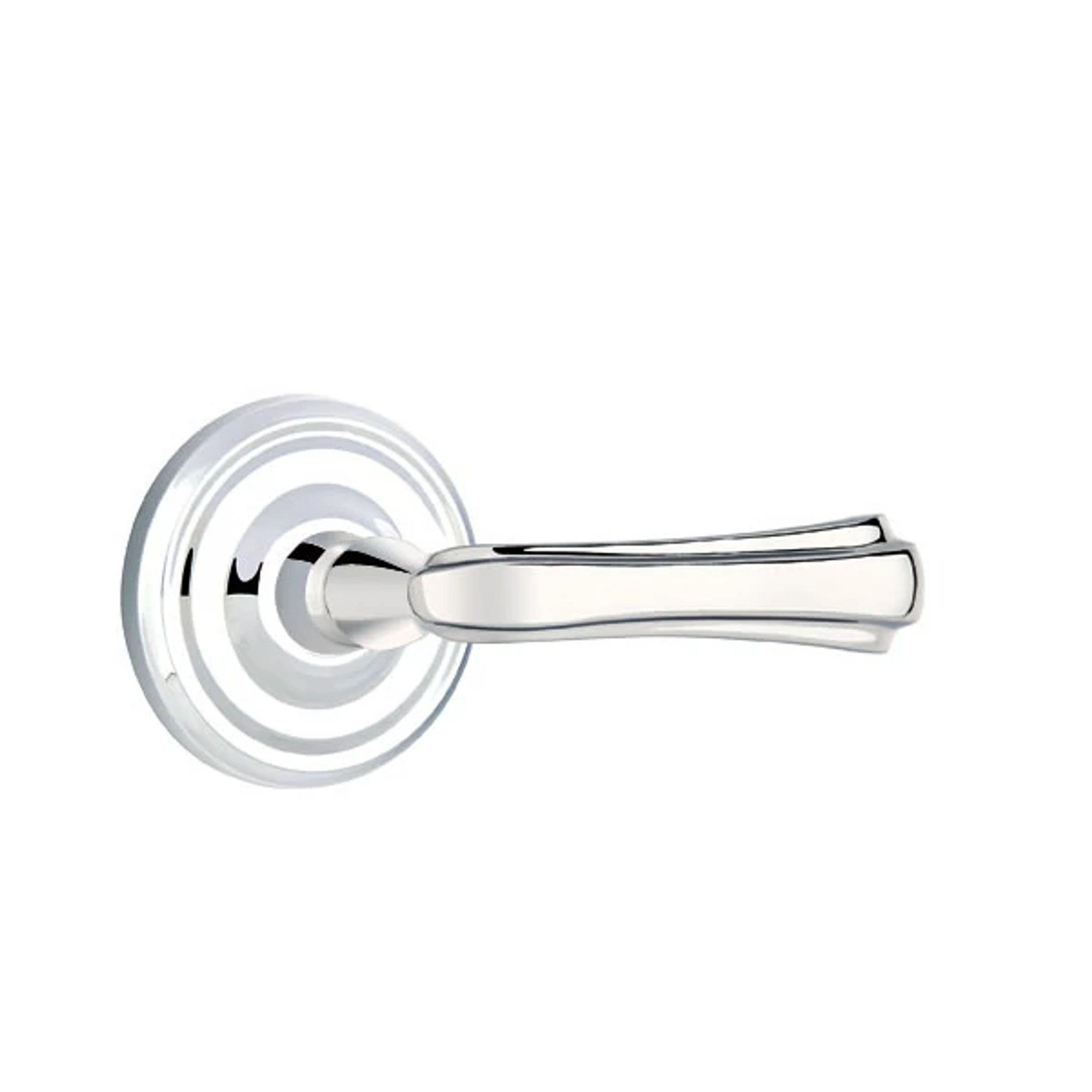 Emtek Wembley Lever with Regular Rosette in Polished Chrome