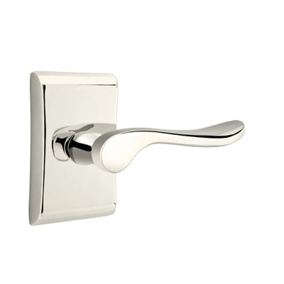 Emtek Luzern Lever with Neos Rosette in Polished Nickel