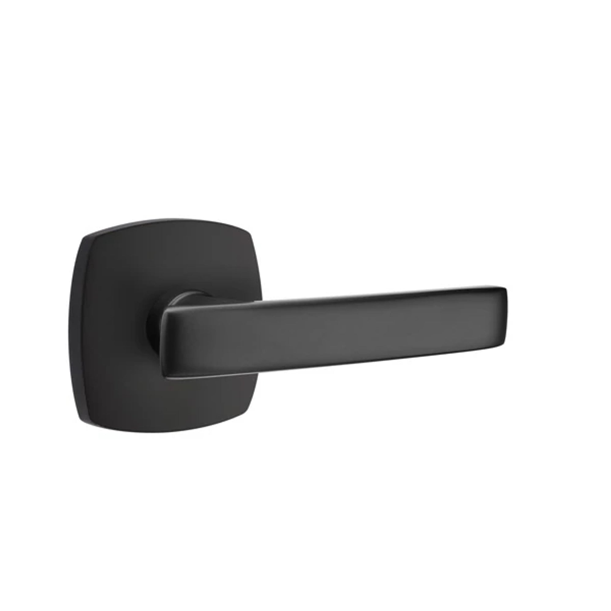 Emtek Geneva Lever with Urban Modern Rosette in Flat Black