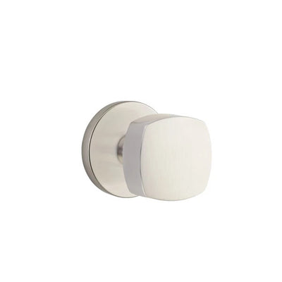 Emtek Freestone Knob with Disk Rosette in Satin Nickel