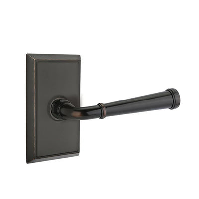 Emtek Merrimack Lever with Rectangular Rosette in Oil Rubbed Bronze