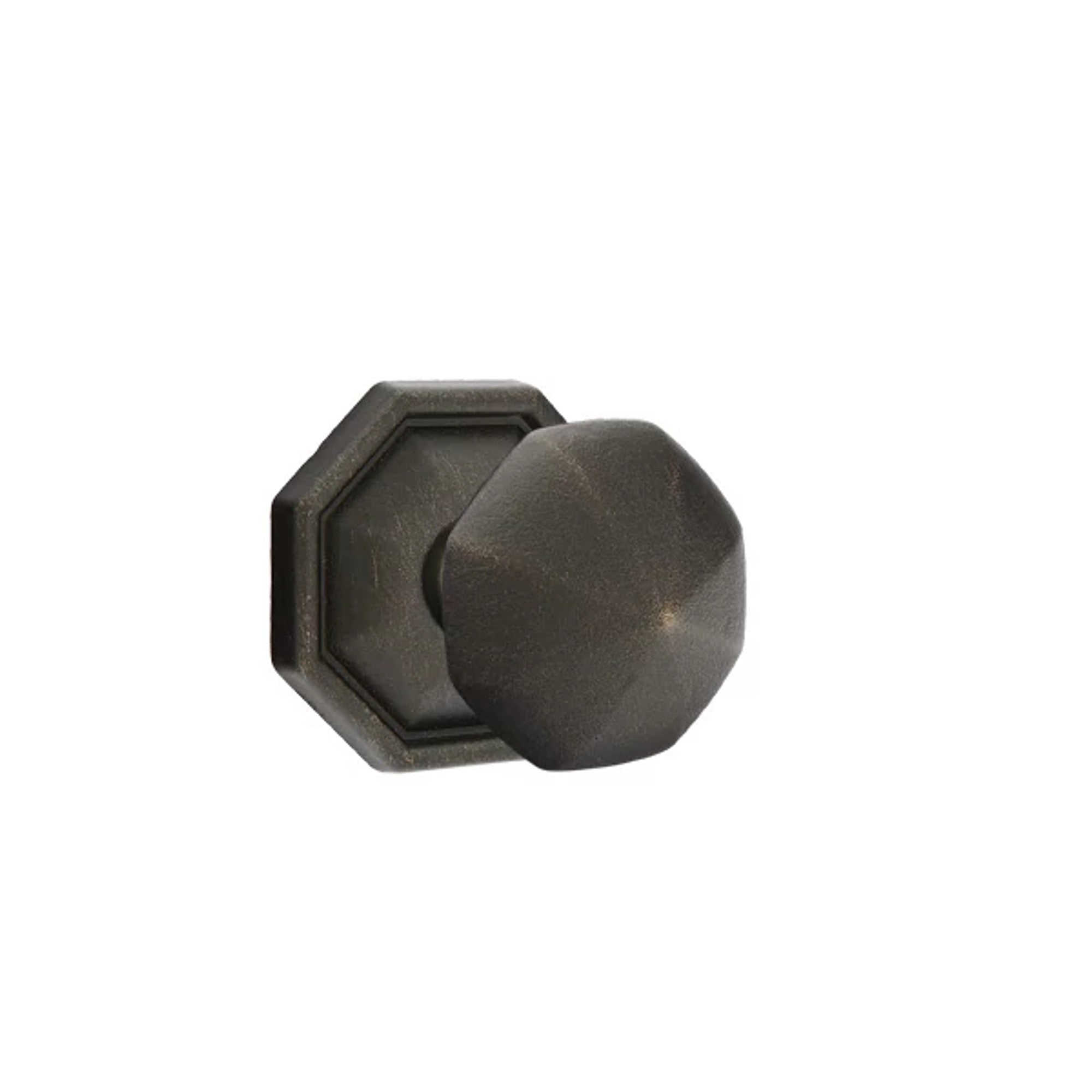 Emtek Bronze Octagon Knob with #15 Rosette in Medium Bronze