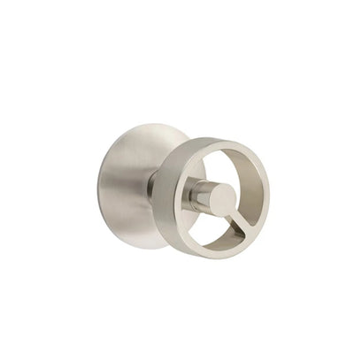 Emtek Spoke Knob with Modern Rosette in Satin Nickel