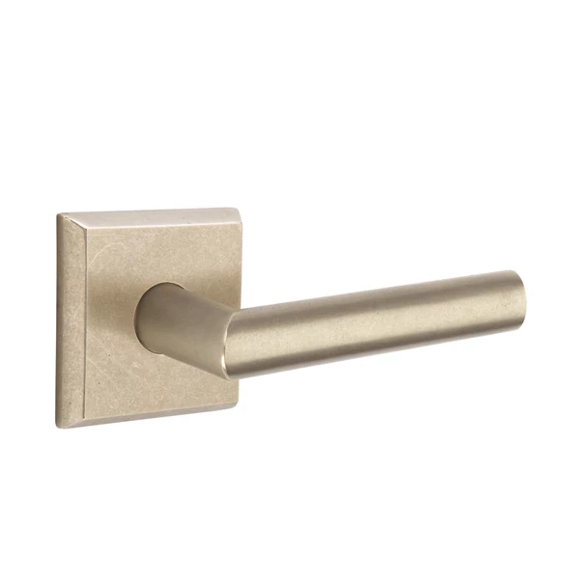 Emtek Mariposa Lever with #6 Rosette in Tumbled White Bronze