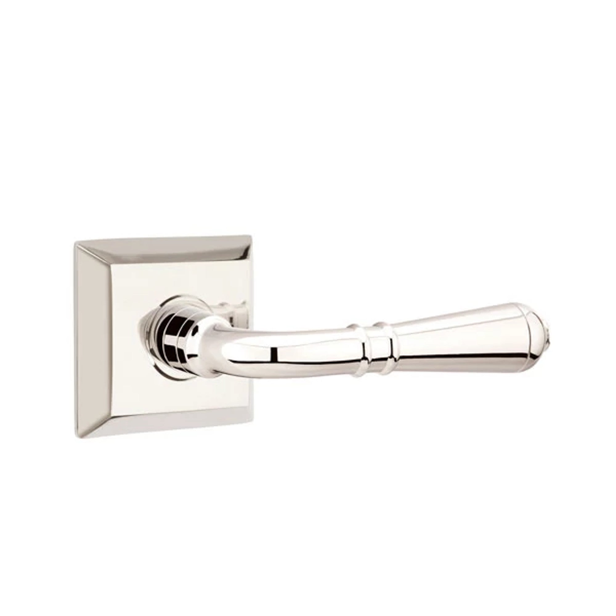 Emtek Turino Lever with Quincy Rosette in Polished Nickel