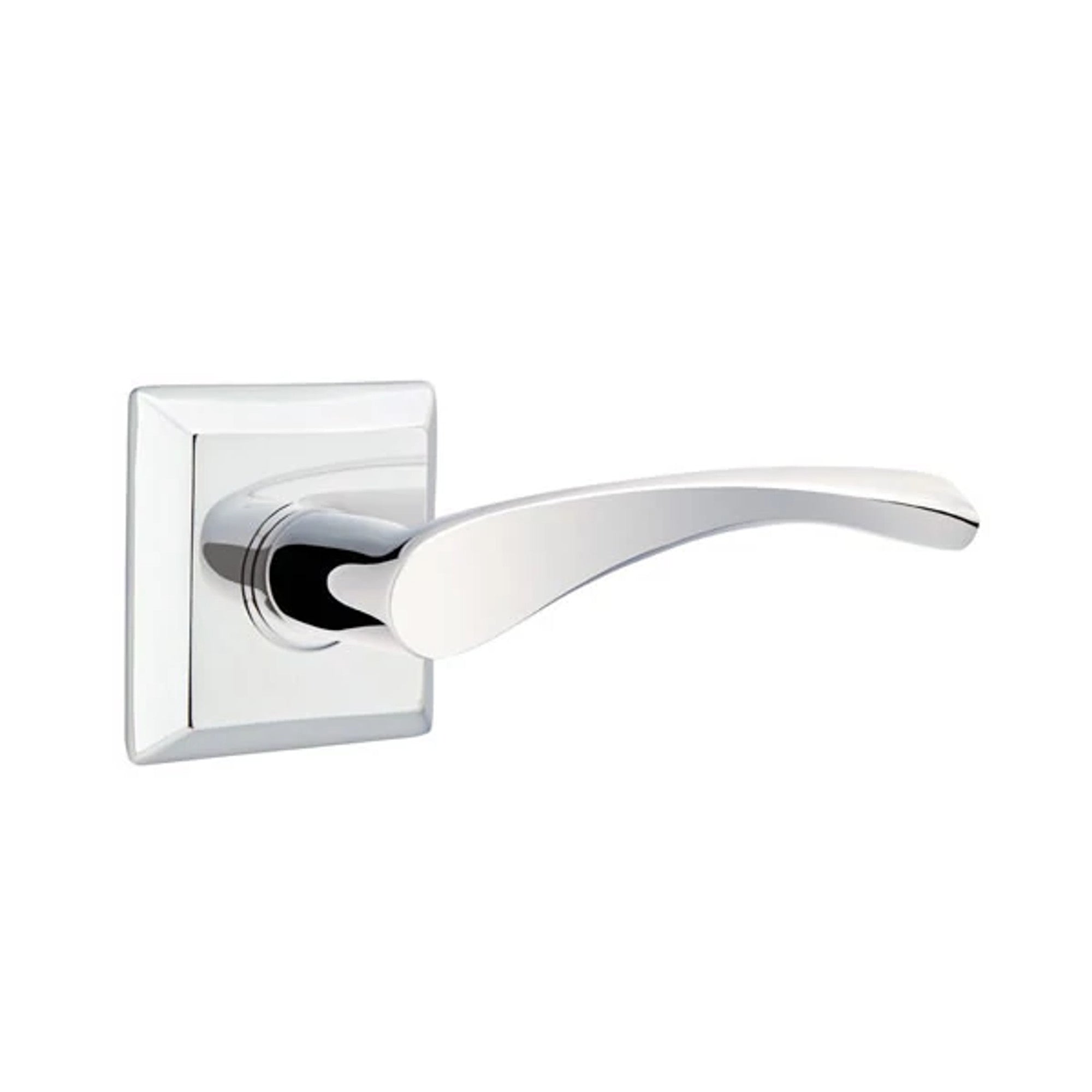 Emtek Triton Lever with Quincy Rosette in Polished Chrome