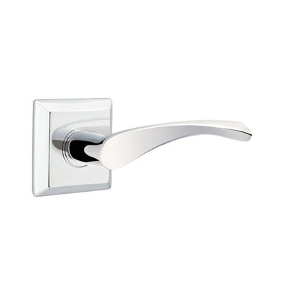 Emtek Triton Lever with Quincy Rosette in Polished Chrome