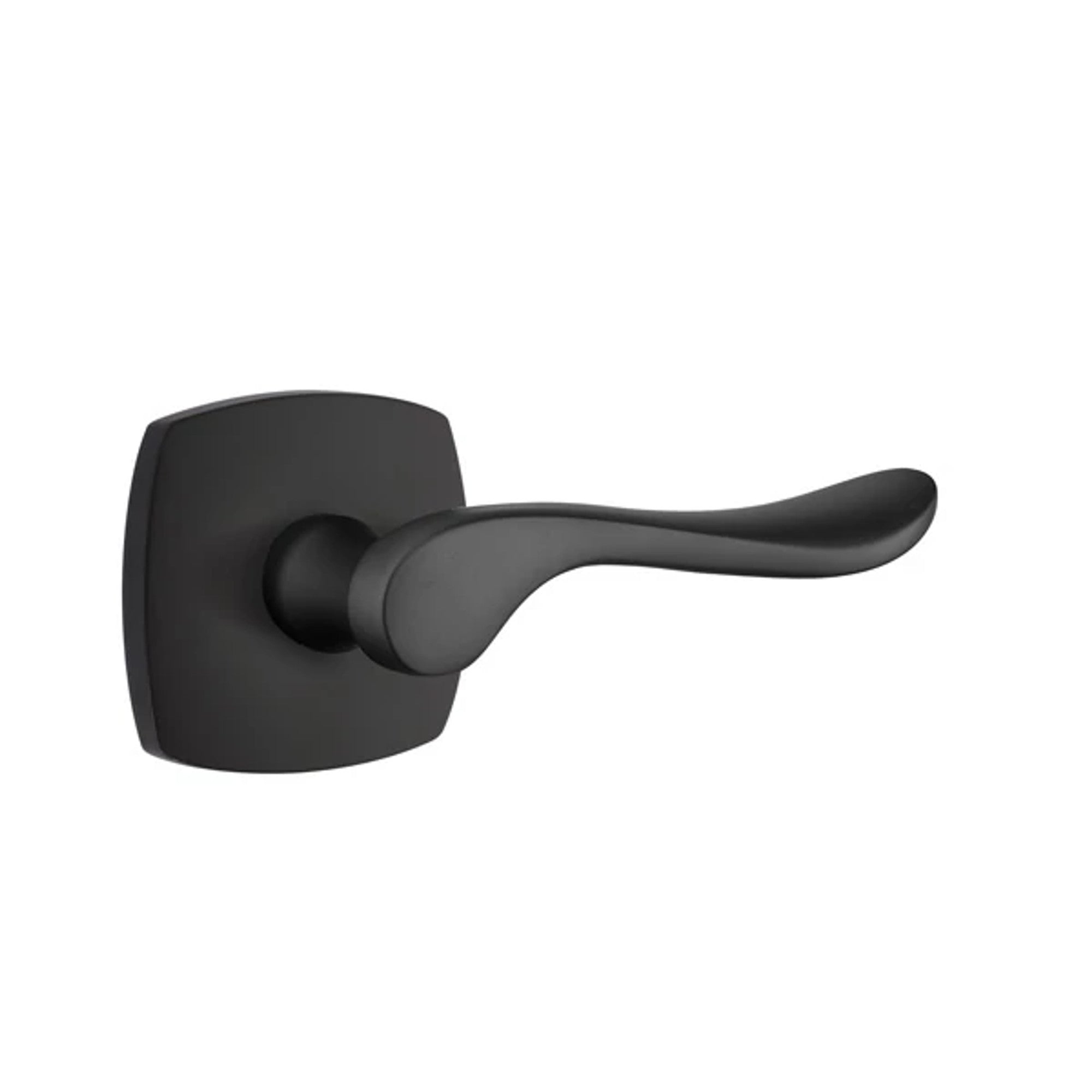 Emtek Luzern Lever with Urban Modern Rosette in Flat Black