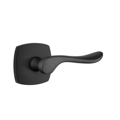 Emtek Luzern Lever with Urban Modern Rosette in Flat Black