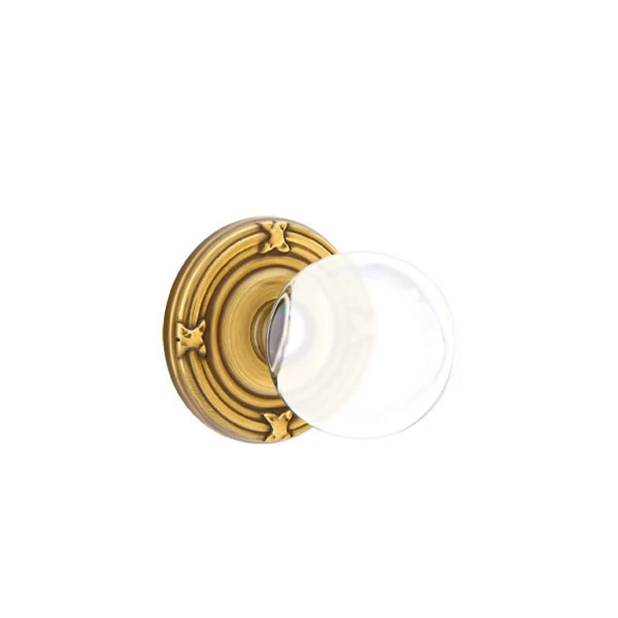 Emtek Bristol Knob with Ribbon & Reed Rosette in French Antique