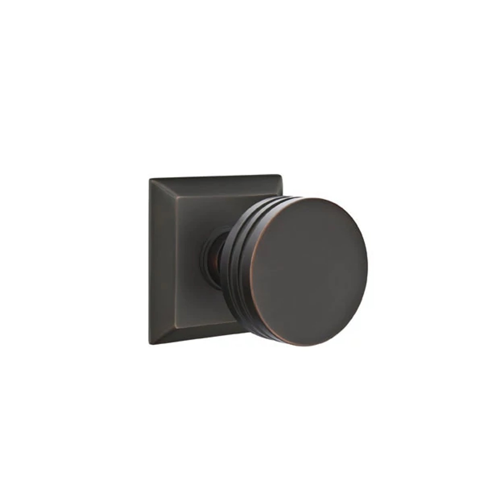 Emtek Bern Knob with Quincy Rosette in Oil Rubbed Bronze