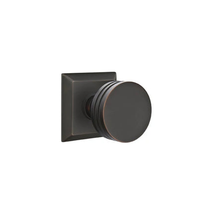 Emtek Bern Knob with Quincy Rosette in Oil Rubbed Bronze