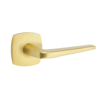 Emtek Athena Lever with Urban Modern Rosette in Satin Brass