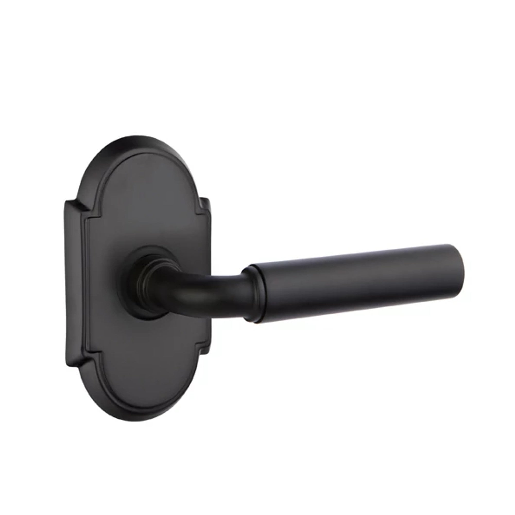 Emtek Manning Lever with #8 Rosette in Flat Black