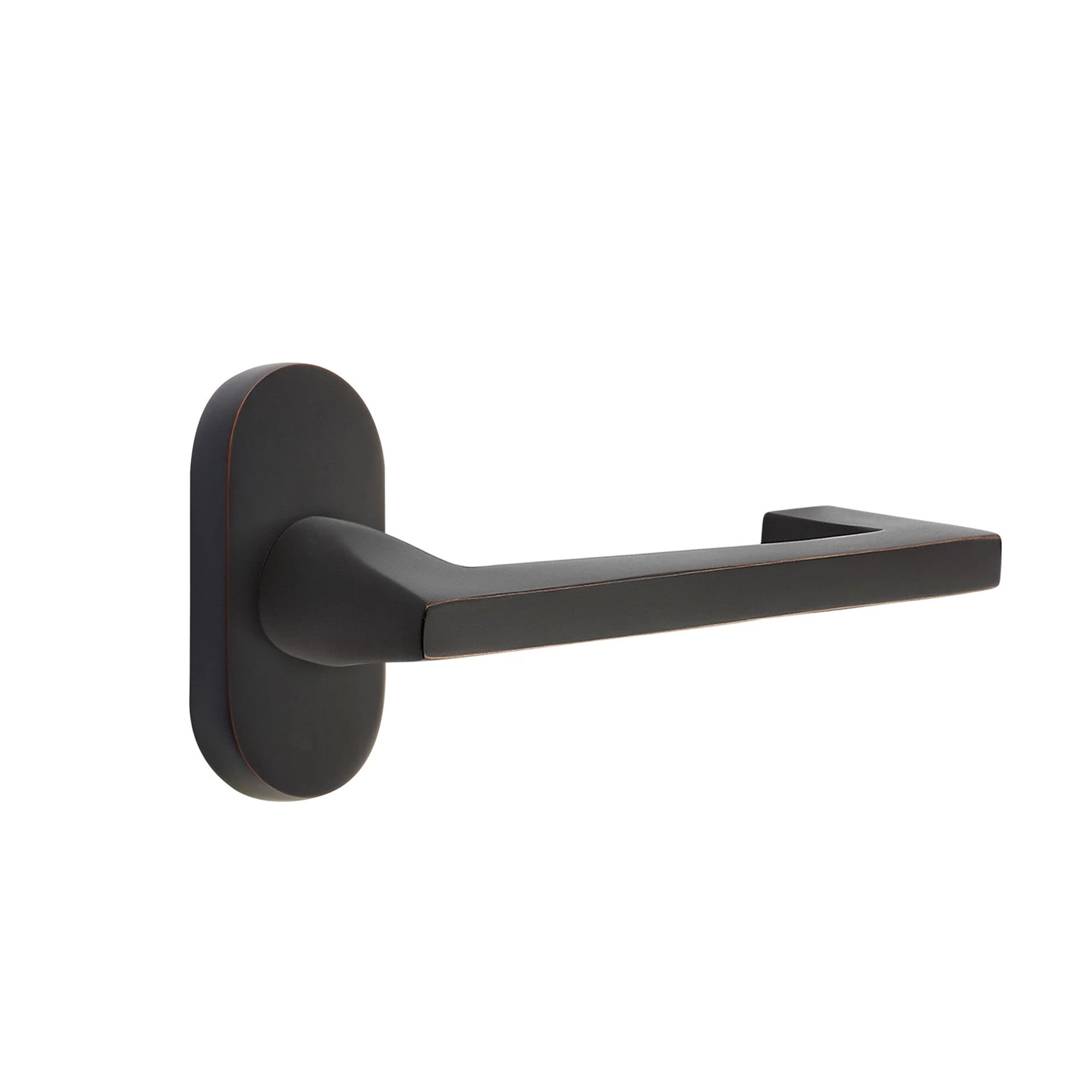 Emtek Argos Lever with Oval Stretto 1-1/2" x 3" in Oil Rubbed Bronze