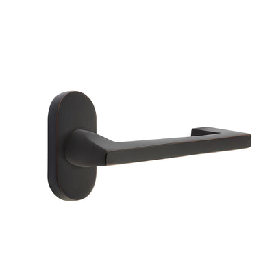 Emtek Argos Lever with Oval Stretto 1-1/2" x 3" in Oil Rubbed Bronze