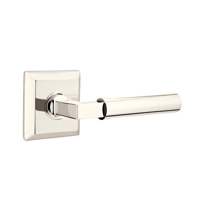 Emtek Hercules Lever with Quincy Rosette in Polished Nickel