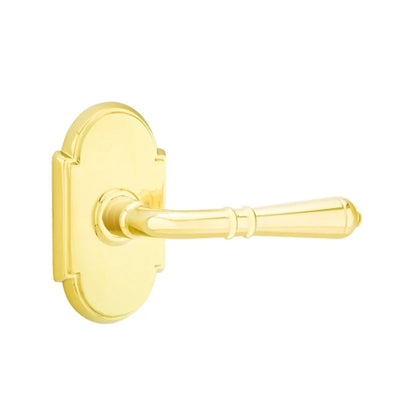 Emtek Turino Lever with #8 Rosette in Polished Brass