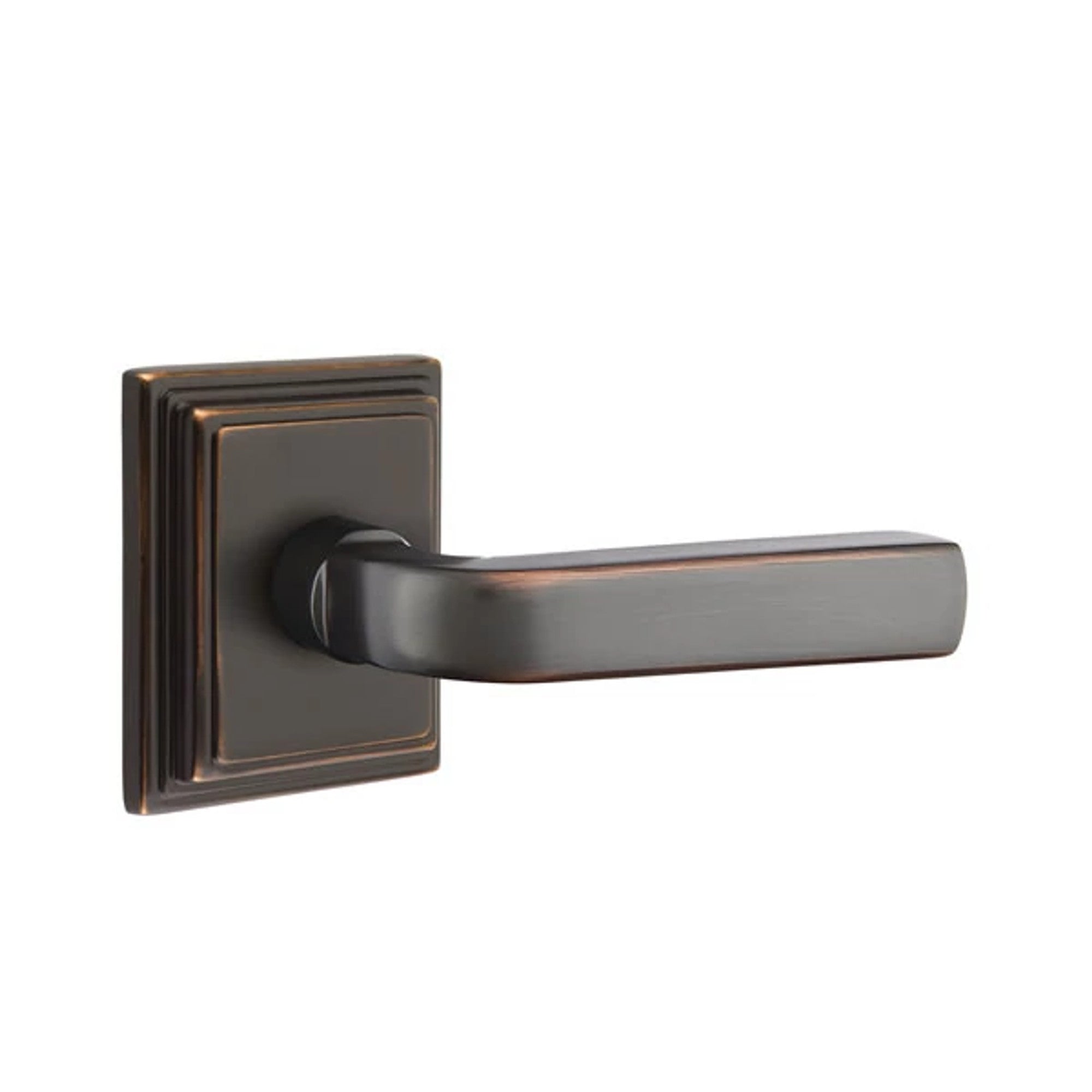 Emtek Sion Lever with Wilshire Rosette in Oil Rubbed Bronze