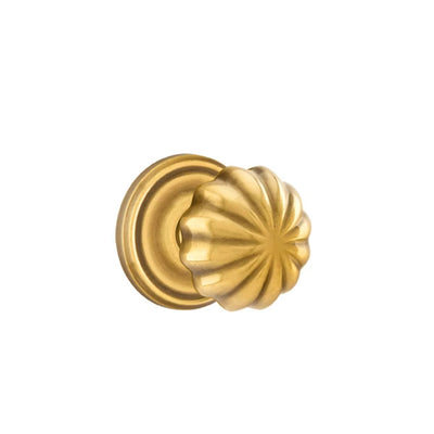 Emtek Melon Knob with Regular Rosette in French Antique