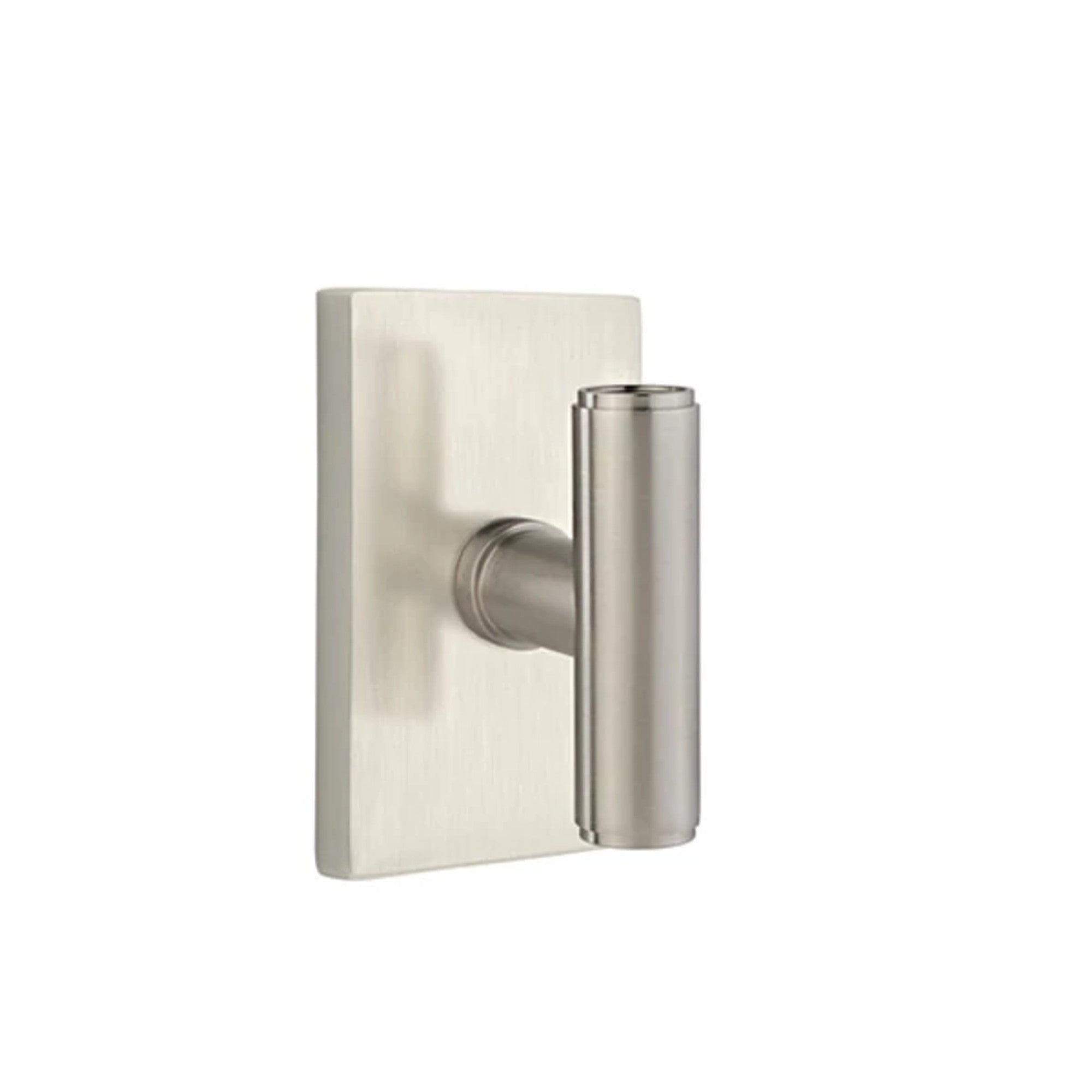 Emtek Ace Knob with Modern Rectangular Rosette in Satin Nickel