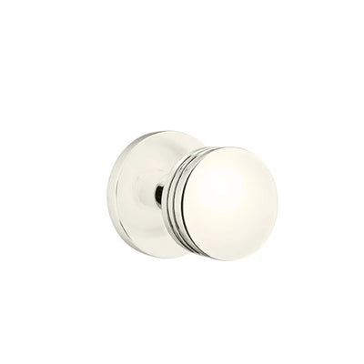 Emtek Bern Knob with Disk Rosette in Polished Nickel