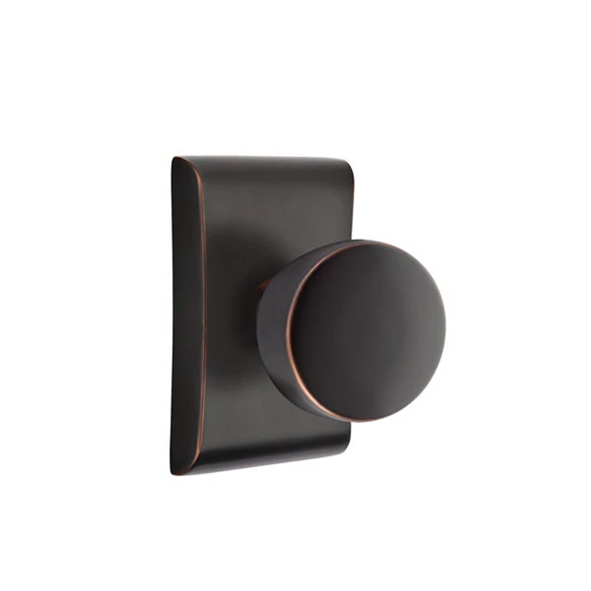 Emtek Laurent Knob with Neos Rosette in Oil Rubbed Bronze