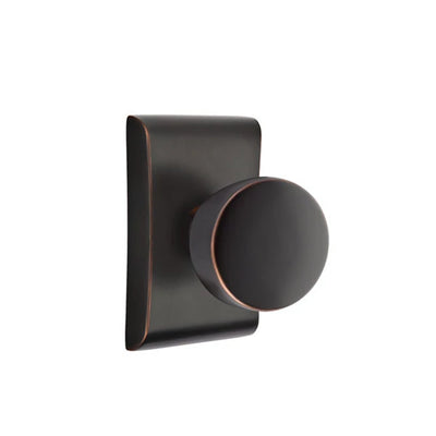 Emtek Laurent Knob with Neos Rosette in Oil Rubbed Bronze
