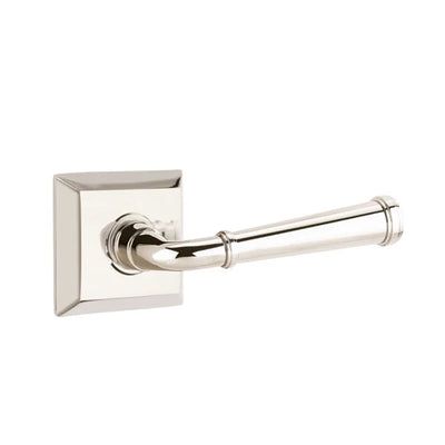 Emtek Merrimack Lever with Quincy Rosette in Polished Nickel