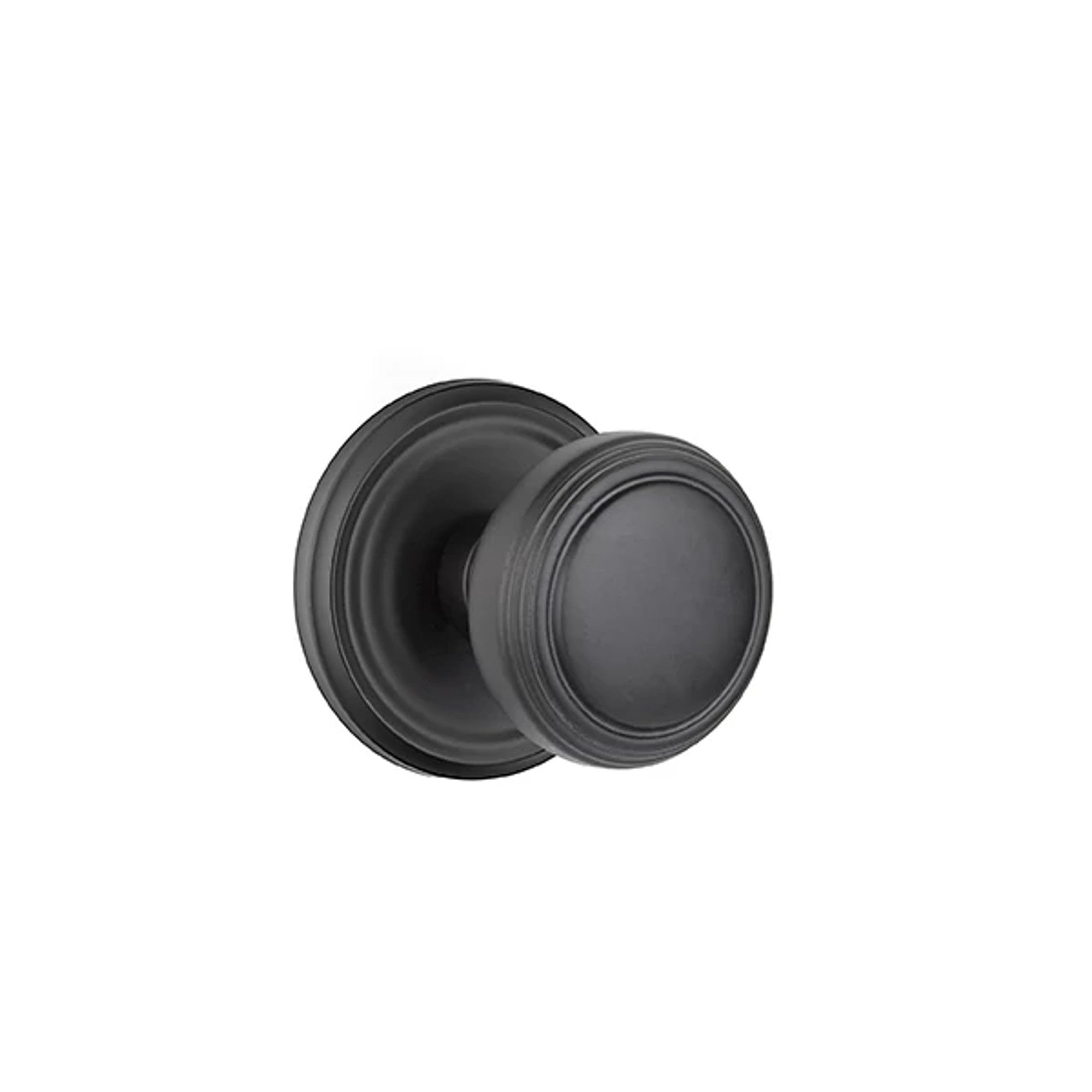 Emtek Norwich Knob with Regular Rosette in Flat Black
