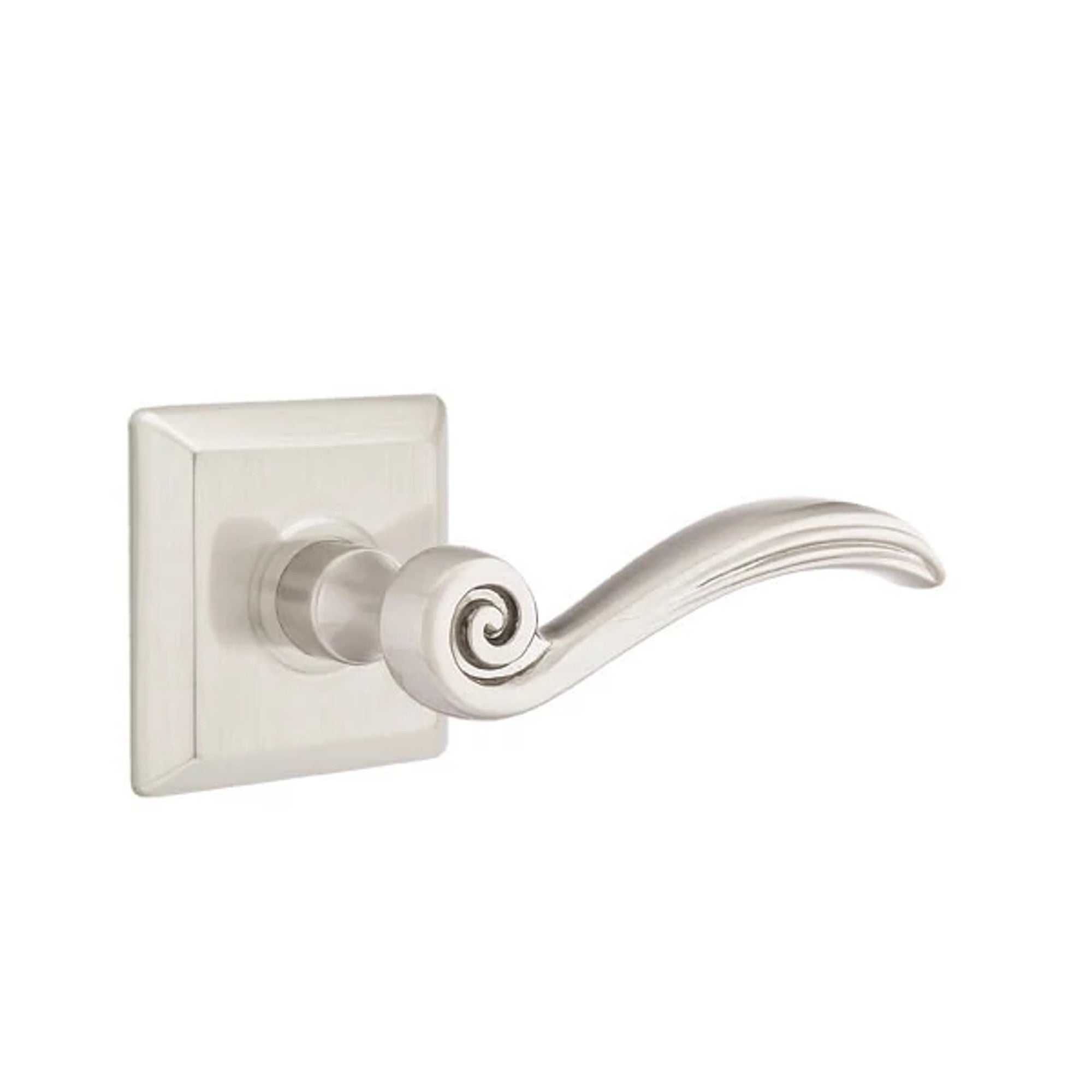 Emtek Elan Lever with Quincy Rosette in Satin Nickel