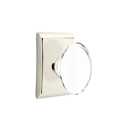 Emtek Hampton Knob with Neos Rosette in Polished Nickel