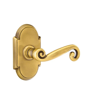 Emtek Rustic Lever with #8 Rosette in French Antique