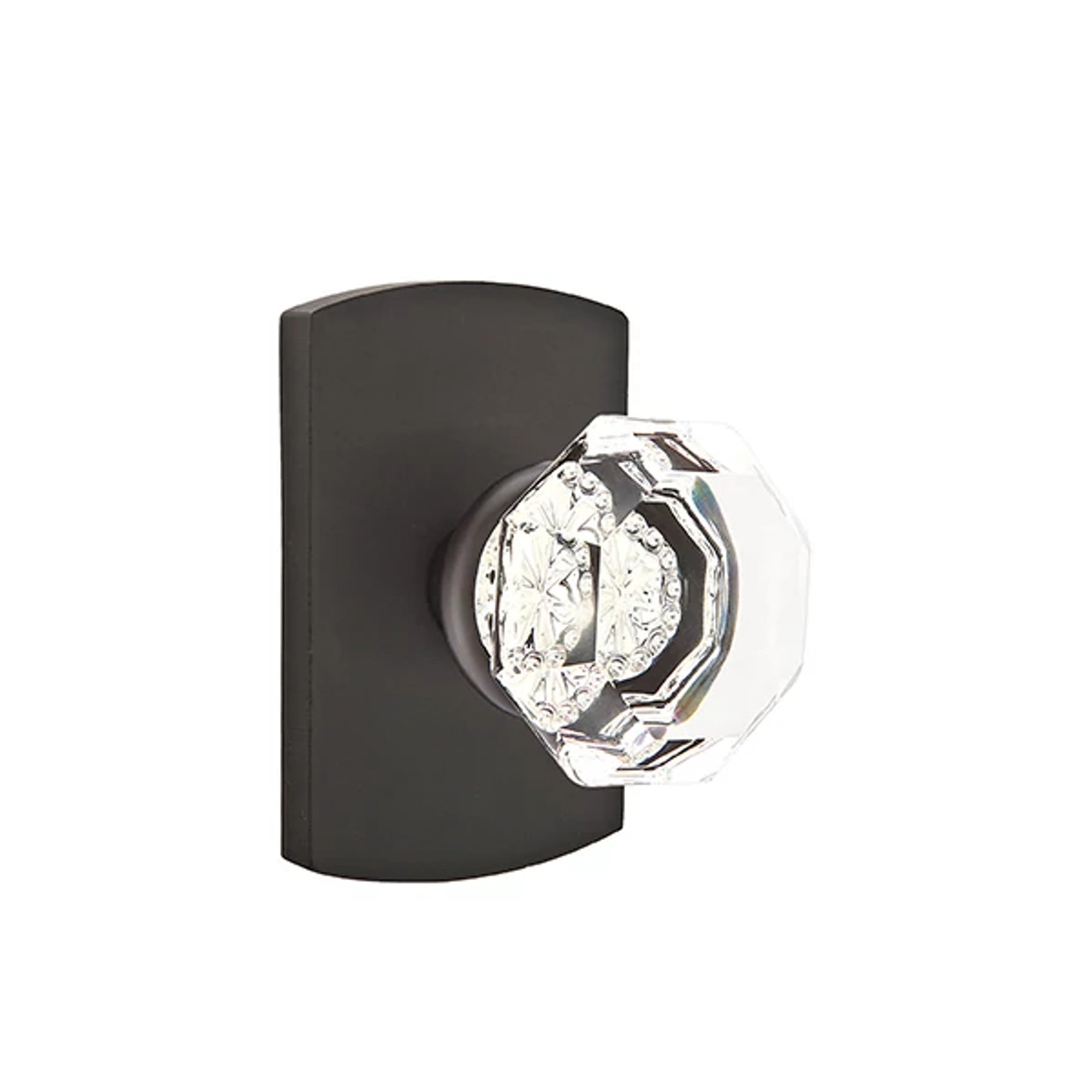 Emtek Old Town Knob with #4 Rosette in Flat Black Bronze