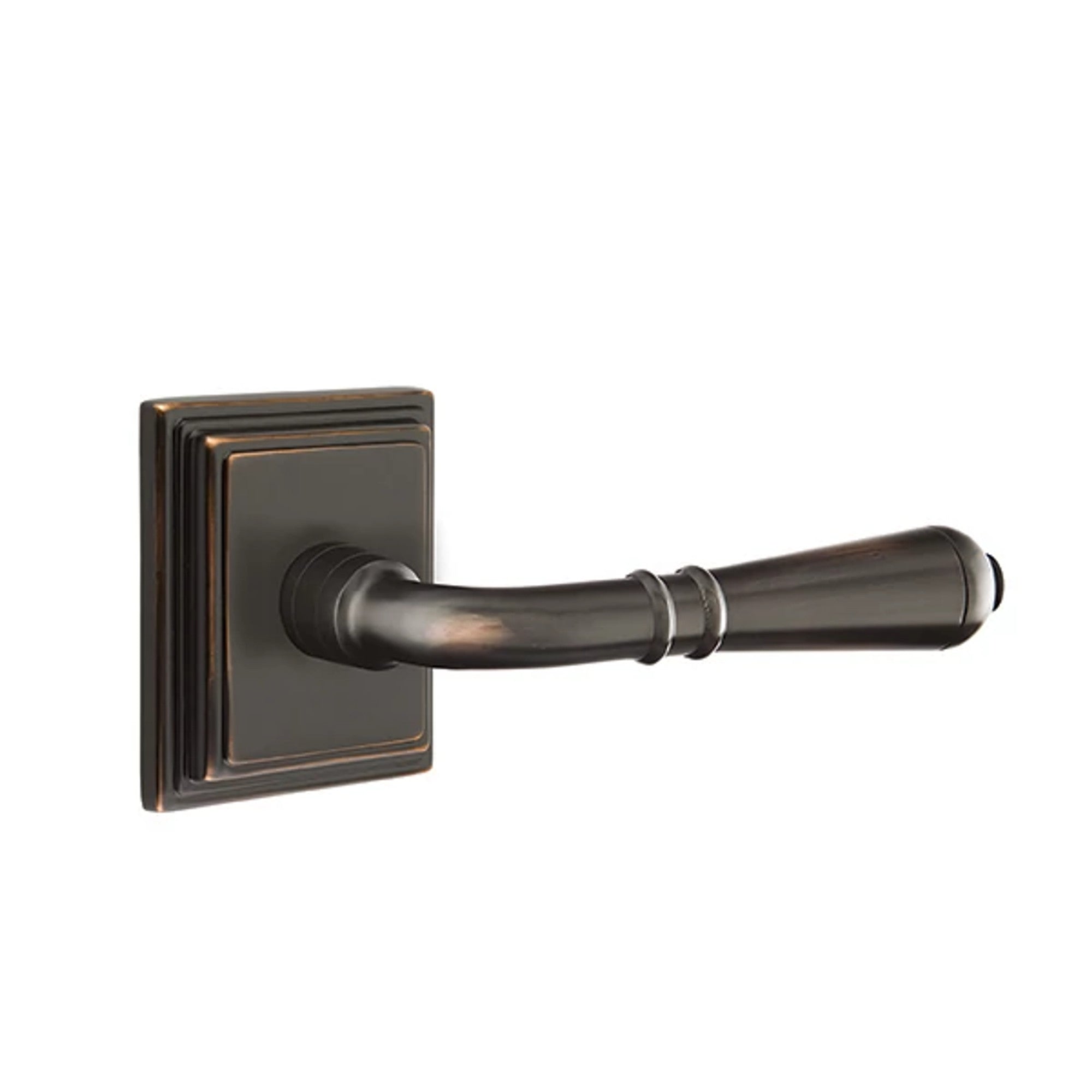 Emtek Turino Lever with Wilshire Rosette in Oil Rubbed Bronze
