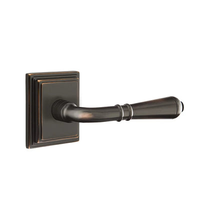 Emtek Turino Lever with Wilshire Rosette in Oil Rubbed Bronze