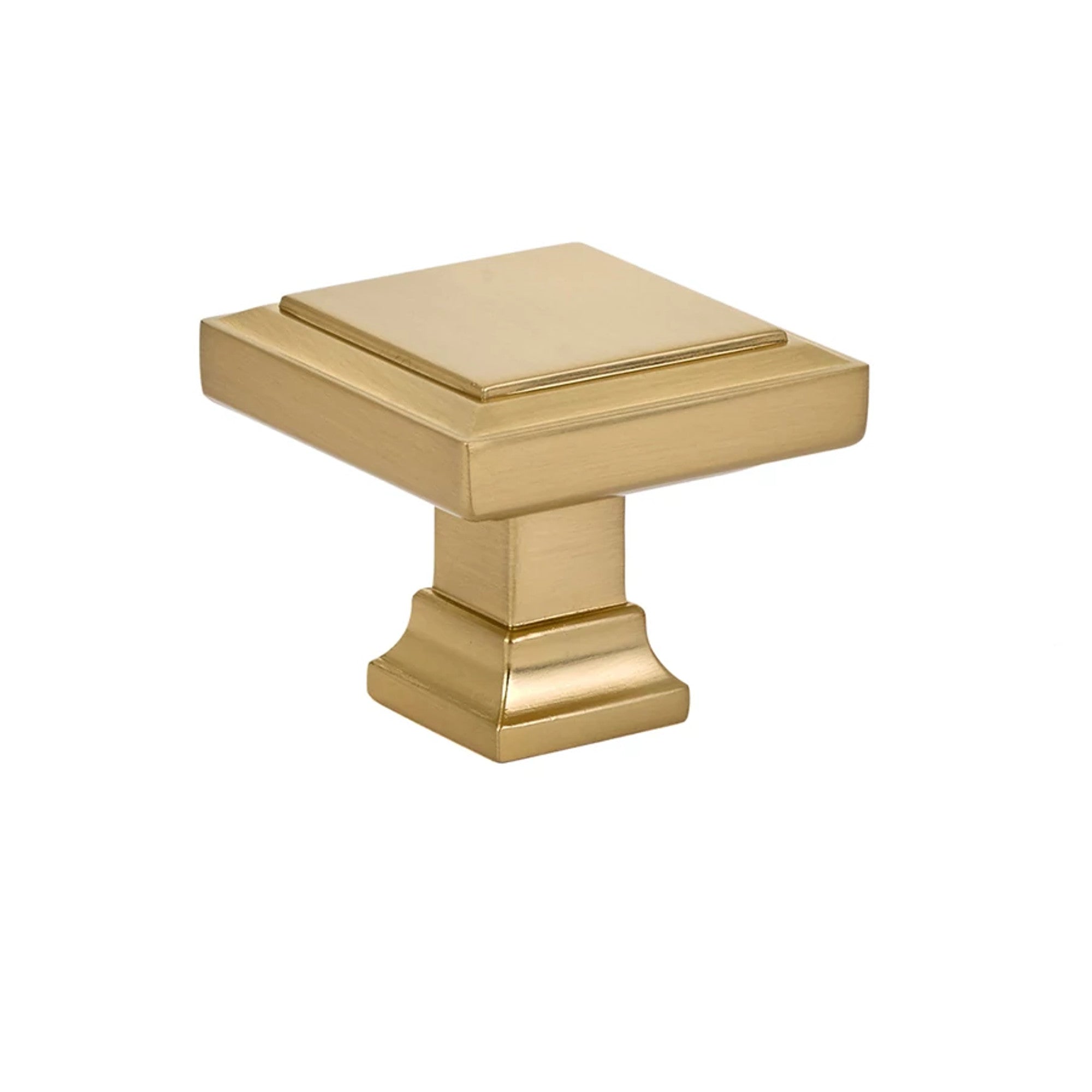 Emtek Geometric 1-5/8" Knob in Satin Brass