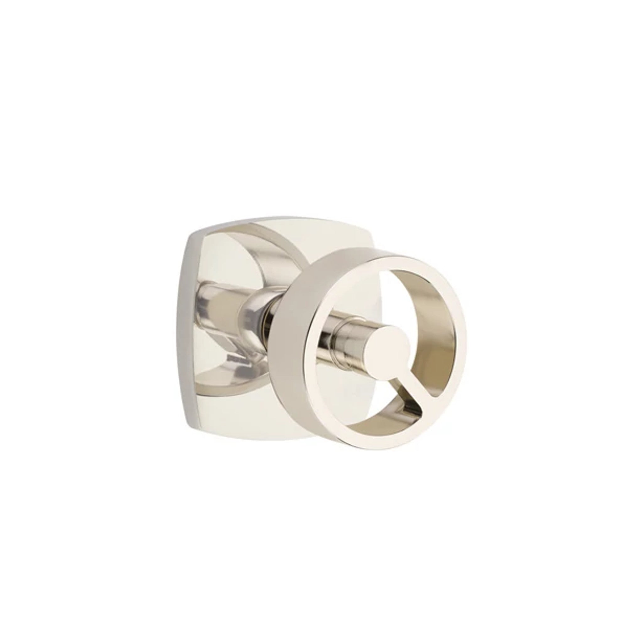 Emtek Spoke Knob with Urban Modern Rosette in Polished Nickel