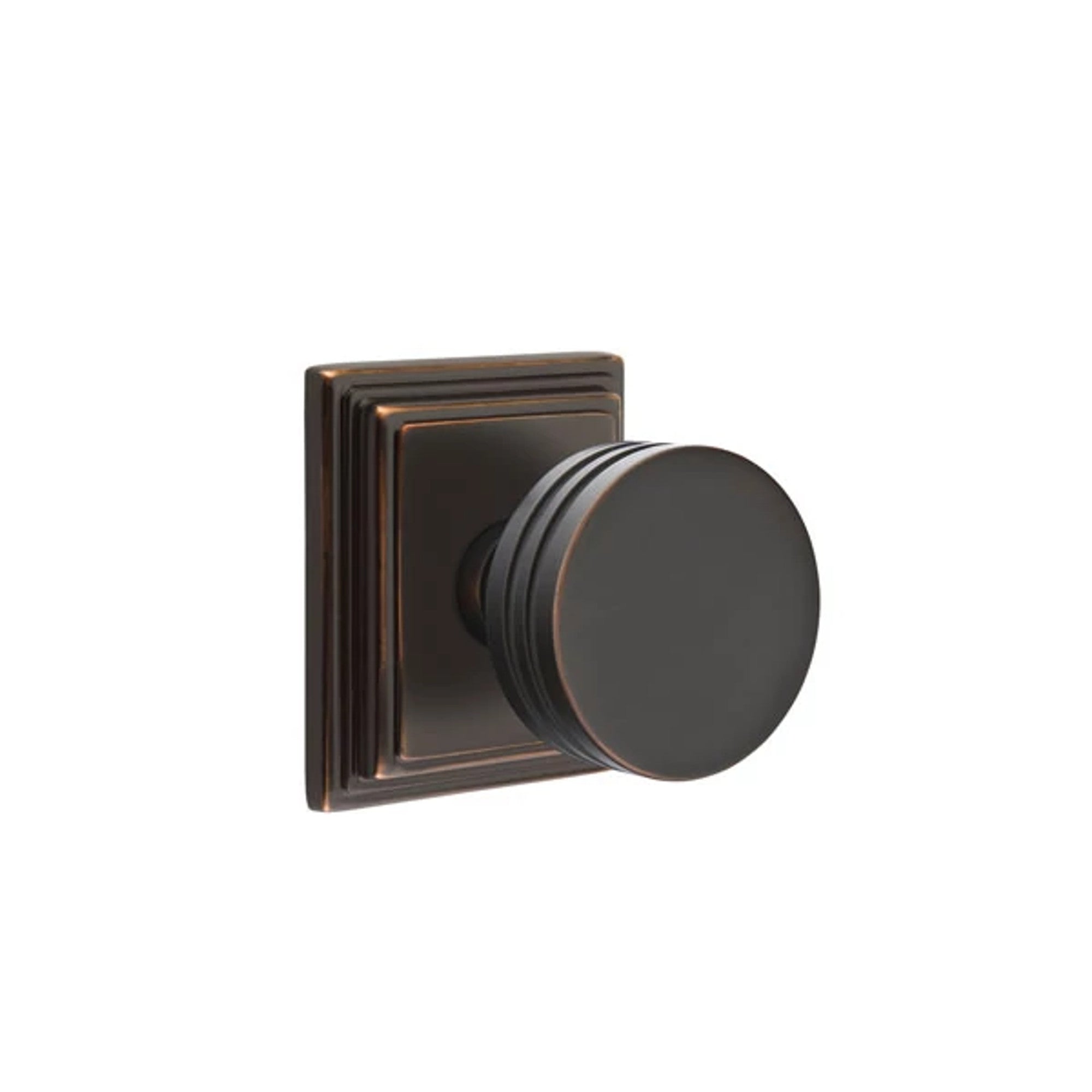 Emtek Bern Knob with Wilshire Rosette in Oil Rubbed Bronze